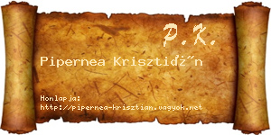 Pipernea Krisztián névjegykártya